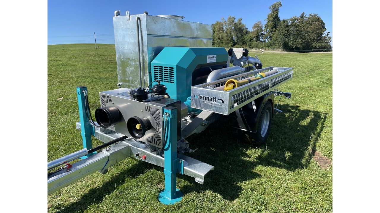 Schneckenpumpe 160m3/h mit Wassertank, Ausblaskompressor und Funk Profipilot